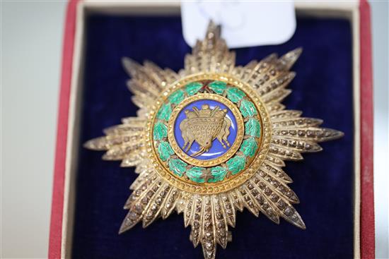 A Grand Cross and Star Order of the Crown of Romania